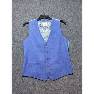 Moods of Norway Blue Tailored‎ Vest Size 52 (US Medium)